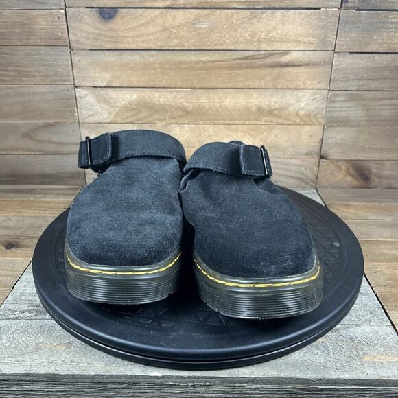 Dr. Martens Womens Size 8 Black Suede Carlson Clog Comfort Slip On Casual Shoes - Picture 2 of 10